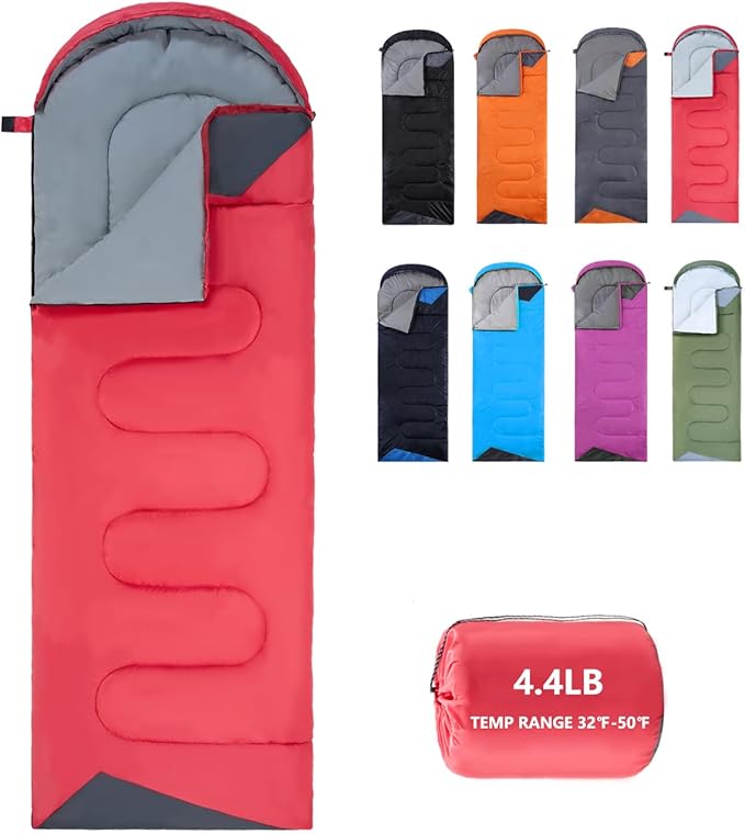 Sleeping Bags for Adults Backpacking Lightweight Waterproof- Cold Weather Sleeping Bag for Girls Boys Mens for Warm Camping Hiking Outdoor Travel Hunting with Compression Bags