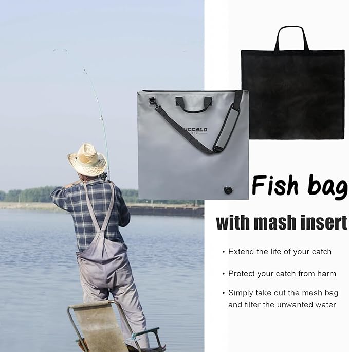 Buffalo Gear Fish Bag with Airtight Waterproof Zipper