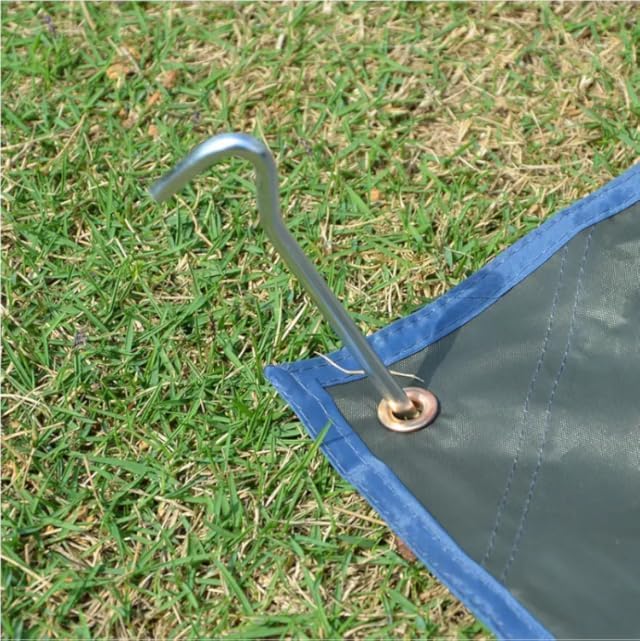 AAGUT Tent Stakes, Tent Stakes Metal Garden Edging Fence Hooks Yard Camping Stake Heavy Duty Galvanized 9 Inch 6 Gauge Tent Pegs for Tarp, Inflatable, Outdoor Christmas Decorations, 25 Pack