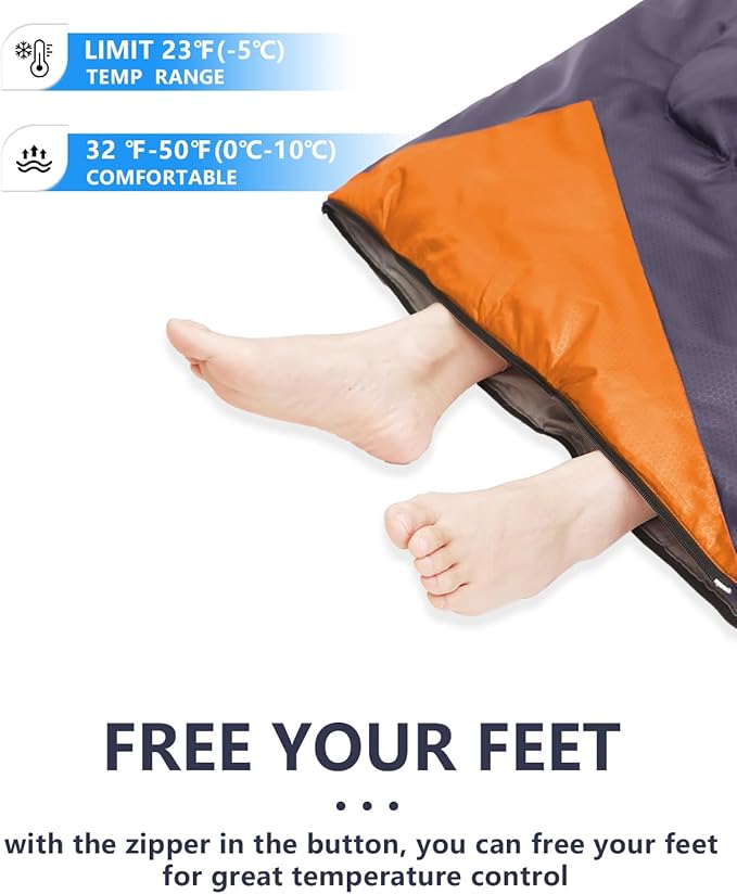 Sleeping Bags for Adults Backpacking Lightweight Waterproof- Cold Weather Sleeping Bag for Girls Boys Mens for Warm Camping Hiking Outdoor Travel Hunting with Compression Bags