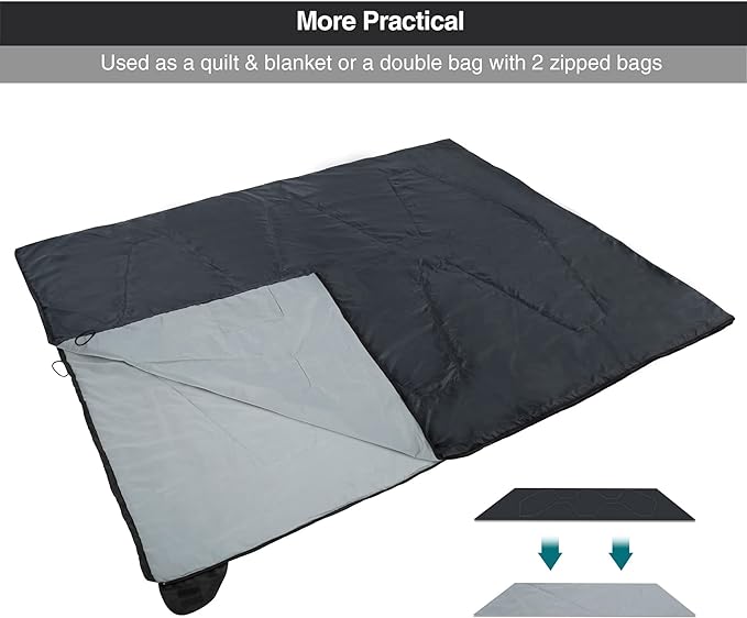 REDCAMP Ultra Lightweight Sleeping Bag for Backpacking, Comfort for Adults Warm Weather, with Compression Sack