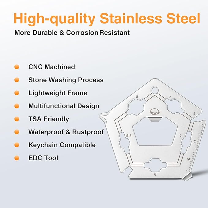 12 in 1 Keychain Multi-tool, Gifts for Men Boyfriend Dad, Father's Day Birthday Gifts, Mini EDC gadgets Tool Gear Bottle Opener for Camping Survival