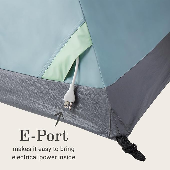 Coleman Skydome Tent with LED Lights Weatherproof 4-Person Tent with Overhead Lighting Sets Up in 5 Mins Made of PFAS-Free Materials