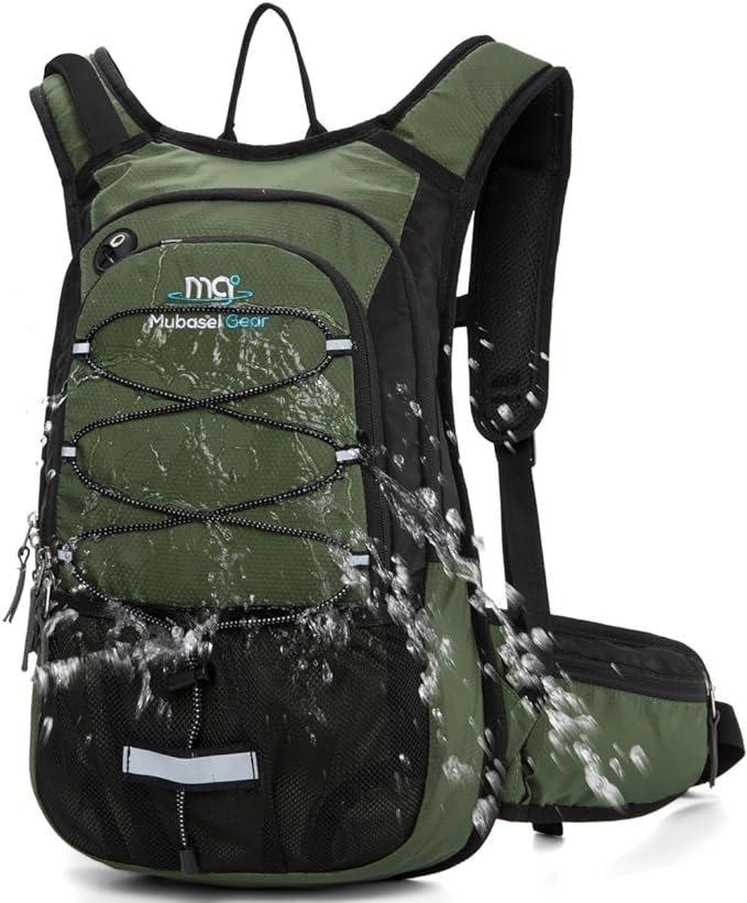 15L Insulated Hydration Backpack Pack with 2L Water Bladder Lightweight Hiking Backpack Bag for Women Men Daypack for Hiking Running Festival Camping Biking