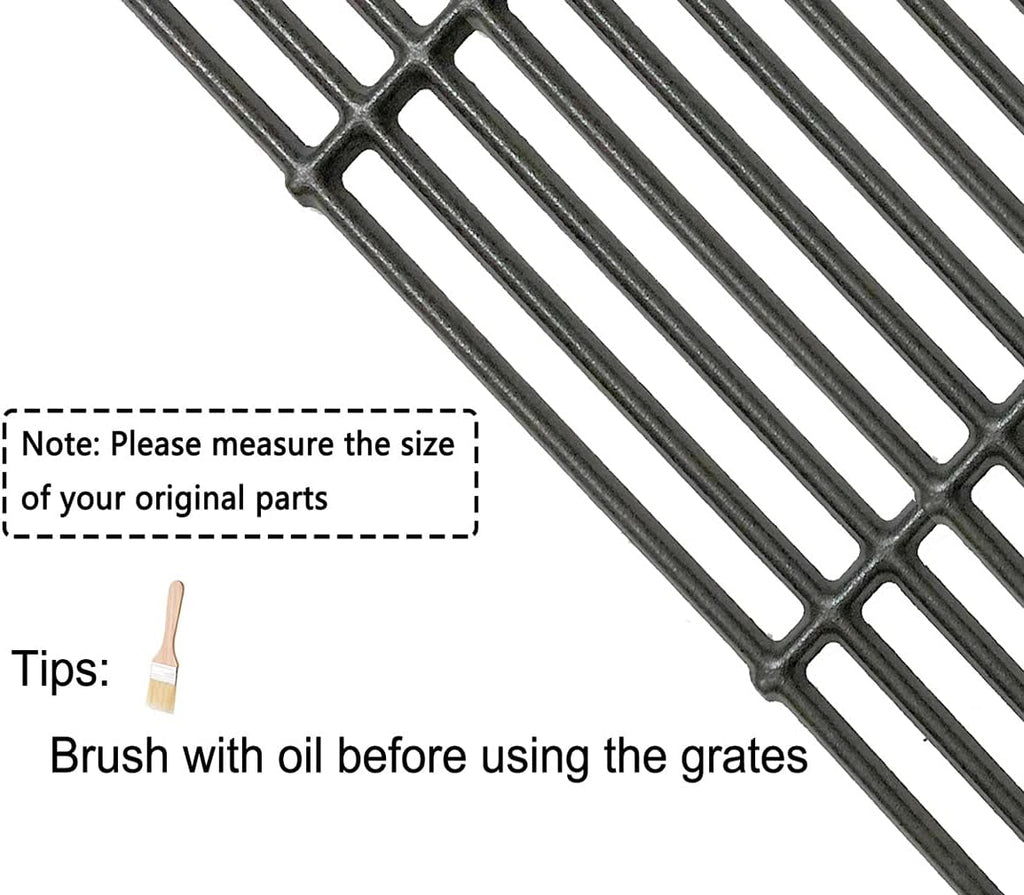 C6505A(3-Pack) 19 3/4" Cast Iron Cooking Grid Grates Replacement for Chargriller 2121, 2123, 2222, 2828, 3001, 3008, 3030, 3725, 4000, 4208, 5050, 5072, 5252, 9020