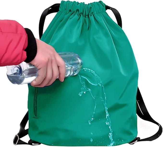 Peicees Waterproof Drawstring Sport Bag Lightweight Sackpack Backpack for Men and Women