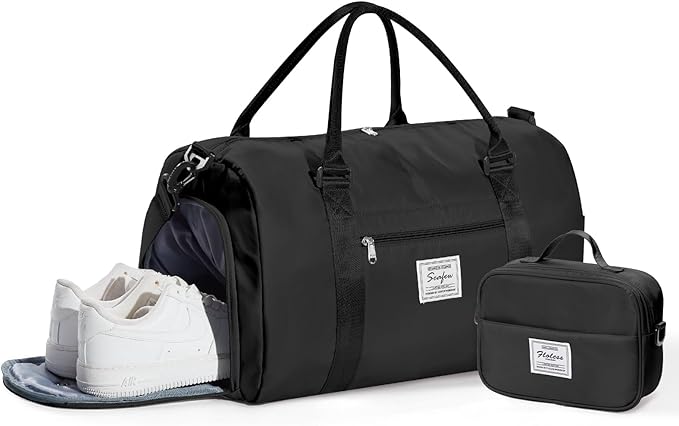 Gym Bag Womens,Travel Duffel Carry on Bag Sport Tote Bag Weekend Overnight Bag