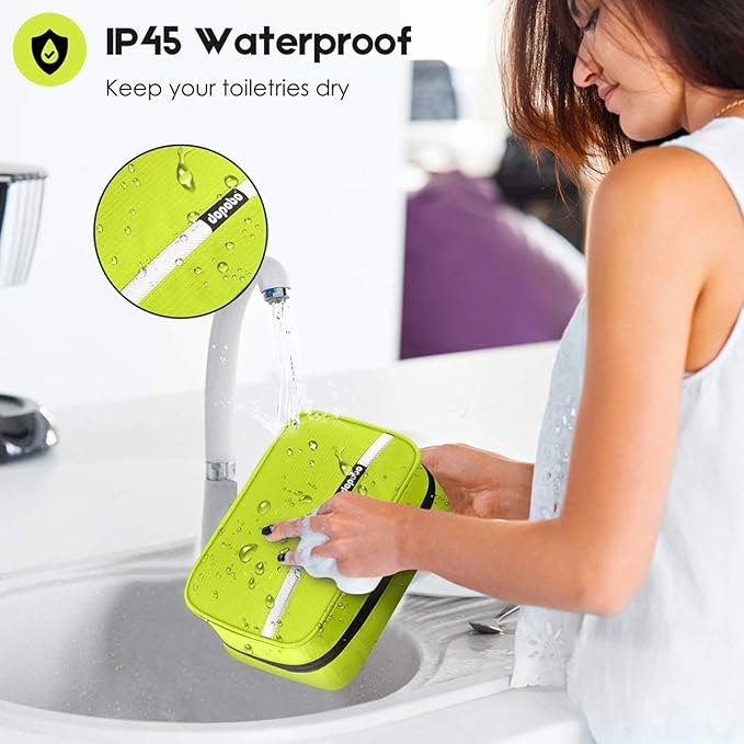 dopobo Travel Toiletry Bag for Women, Dopp Kit for Men, Waterproof Makeup Bag Shaving Bag with Hanging Hook, Portable Toiletry Organizer for Traveling and Camping