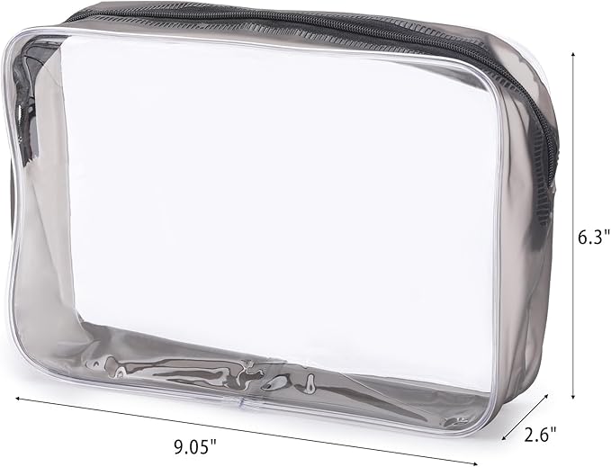 Tbestmax 10 Pack Clear Cosmetic Bags Makeup Bags Portable Waterproof TSA Approved Travel Toiletry Bags Organizer