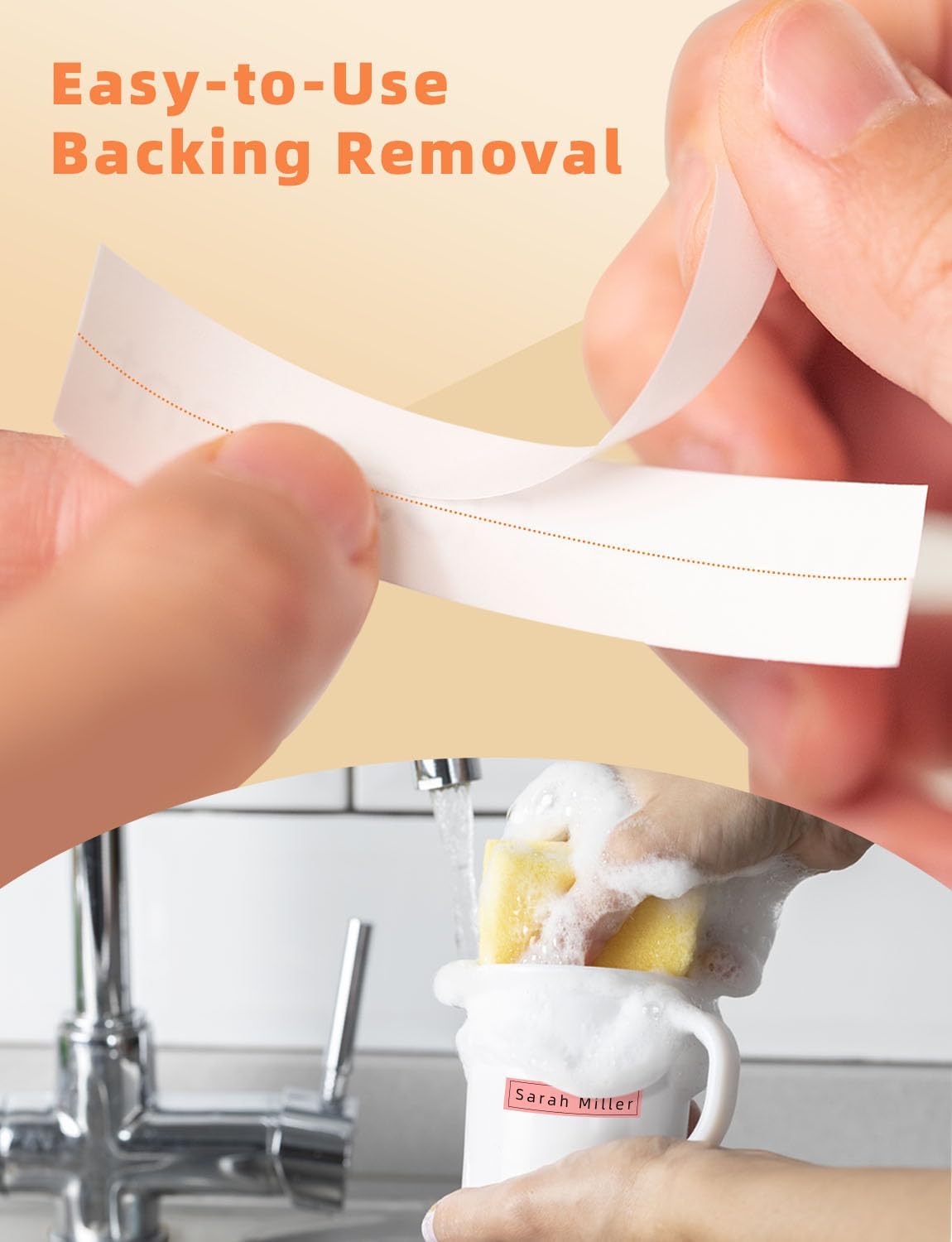 MakeID E1 Q1 Label Maker Tape Refills, 5-Roll 16mm x 4m (0.63" x 13') Continuous Consumables Thermal Laminated Office Labeling Tape Replacement