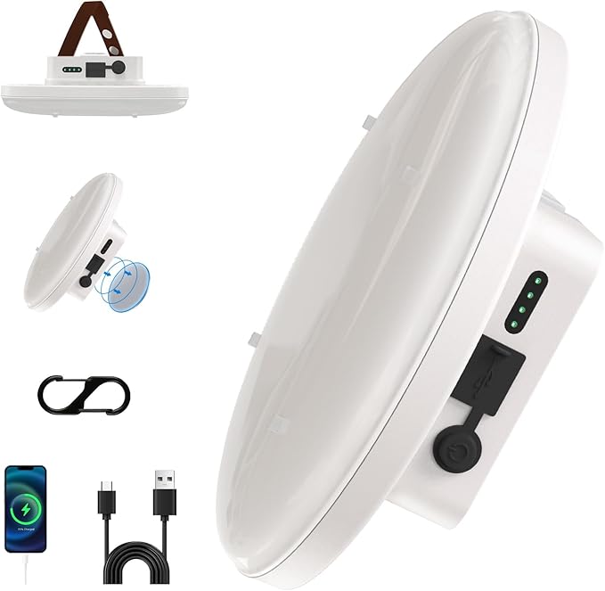 16500mAh Camping Tent Light, 4000LM 3 Color Lighting Modes IPX5 Waterproof Led Hanging Tent Lantern Rechargeable Emergency Portable Magnet Outdoor Wireless Camping Lights