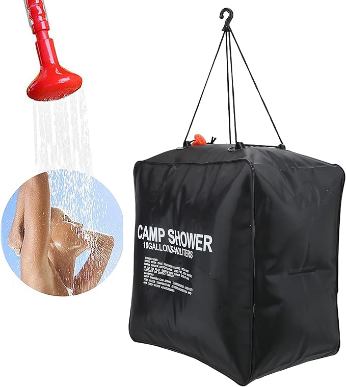 01 40L Water Bag Solar Heated, Solar Heating 40L Solar Shower Bag for Camping for Outdoor