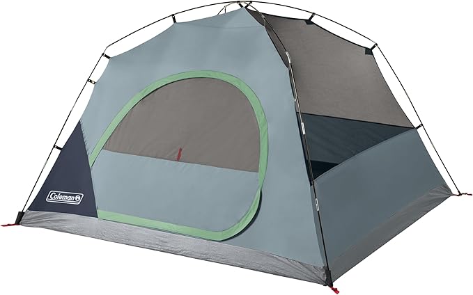 Coleman Skydome Series Camping Tent Weatherproof Tent Includes Pre-Attached Poles Rainfly Carry Bag and Unique Pattern Sets up in 5 Minutes