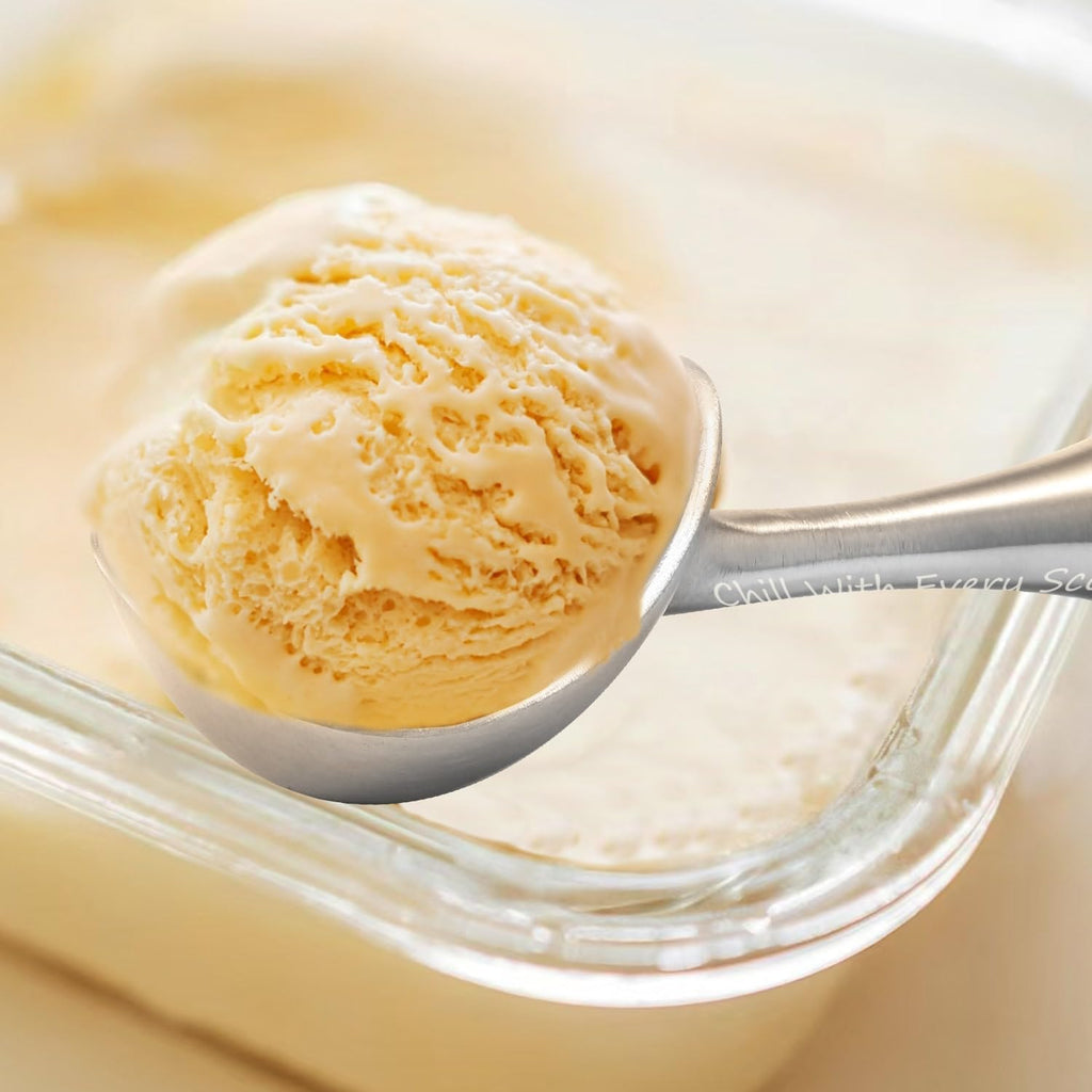 304 Stainless Steel Ice Cream Scoop, All Metal Ice Cream Scooper One-Piece Design, Heavy Duty Scoops with Comfortable Non-Slip Handle, Dishwasher Safe, Summer Gift