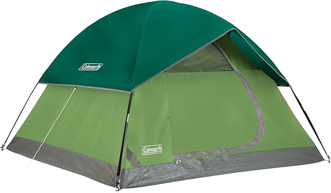 Coleman Sundome 4-Person Tent with Rainfly, Weatherproof Tent Sets Up in 10 Mins