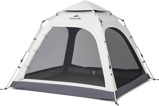Naturehike Upgraded Ango 3-4 Person Blackout Tent,Instant Pop up Tents for Camping, Waterproof Anti-UV Camping Tent