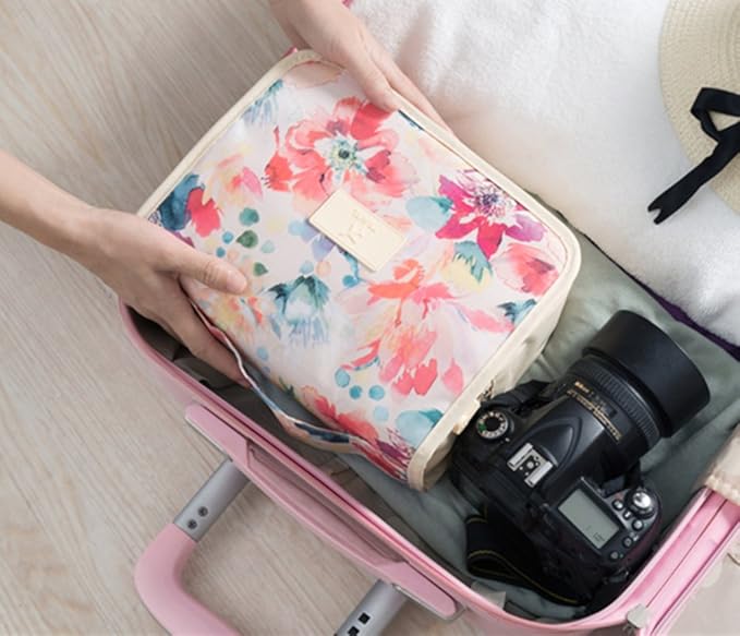 Mossio Hanging Toiletry Bag - Large Cosmetic Makeup Travel Organizer for Men & Women with Sturdy Hook