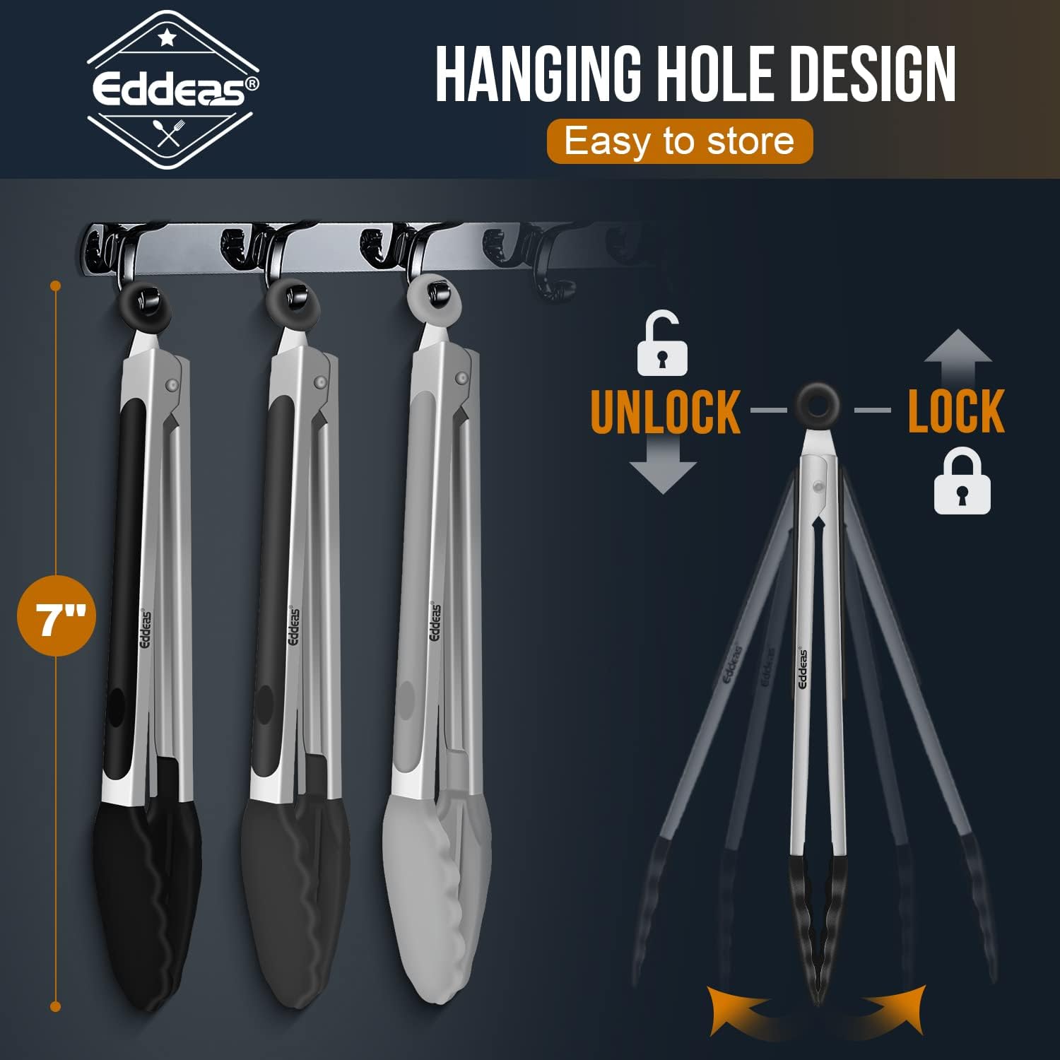 Small Tongs For Cooking - 7 inch Mini Tongs For Serving, Silicone Kitchen Tongs With Silicone Tip, Air Fryer, Appetizers, Veggies, Salad, Dishwasher safety Set of 3 Colour