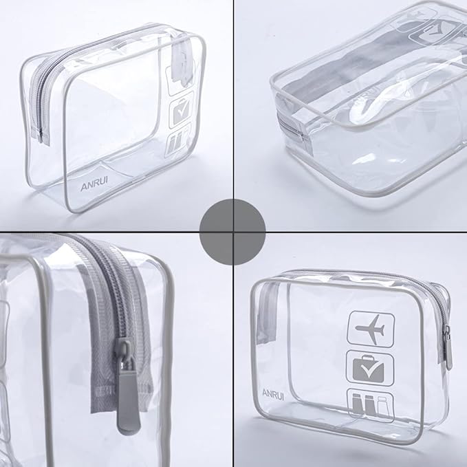 ANRUI Makeup Bags Clear Cosmetic Bag for Women Small Makeup Pouch for Girls/Kids Travel Toiletries Organizer Bags Waterproof Travel Liquids Storage Bags