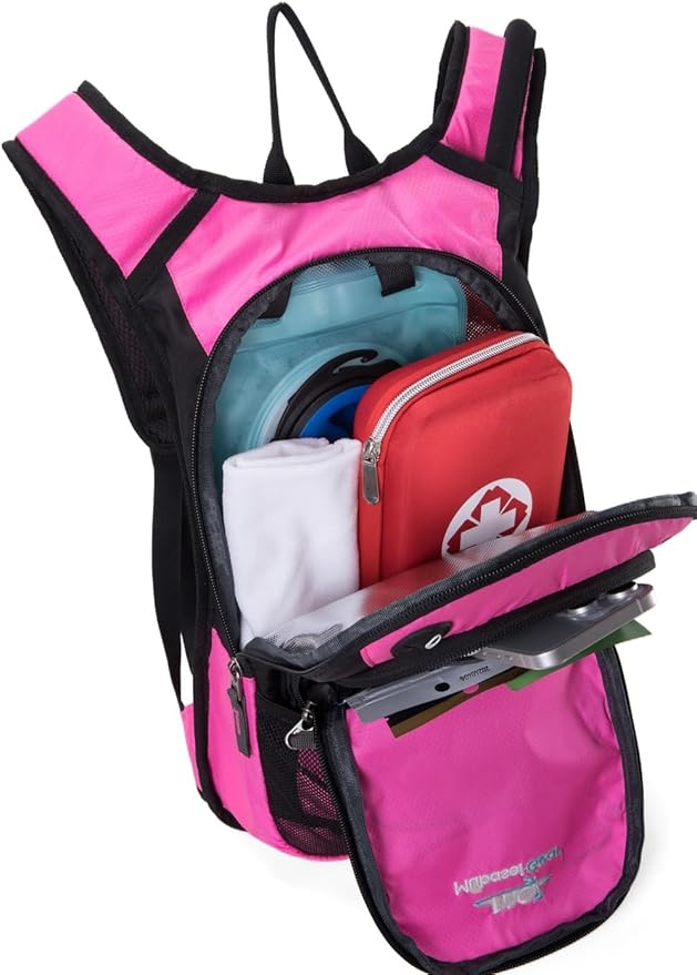 15L Insulated Hydration Backpack Pack with 2L Water Bladder Lightweight Hiking Backpack Bag for Women Men Daypack for Hiking Running Festival Camping Biking