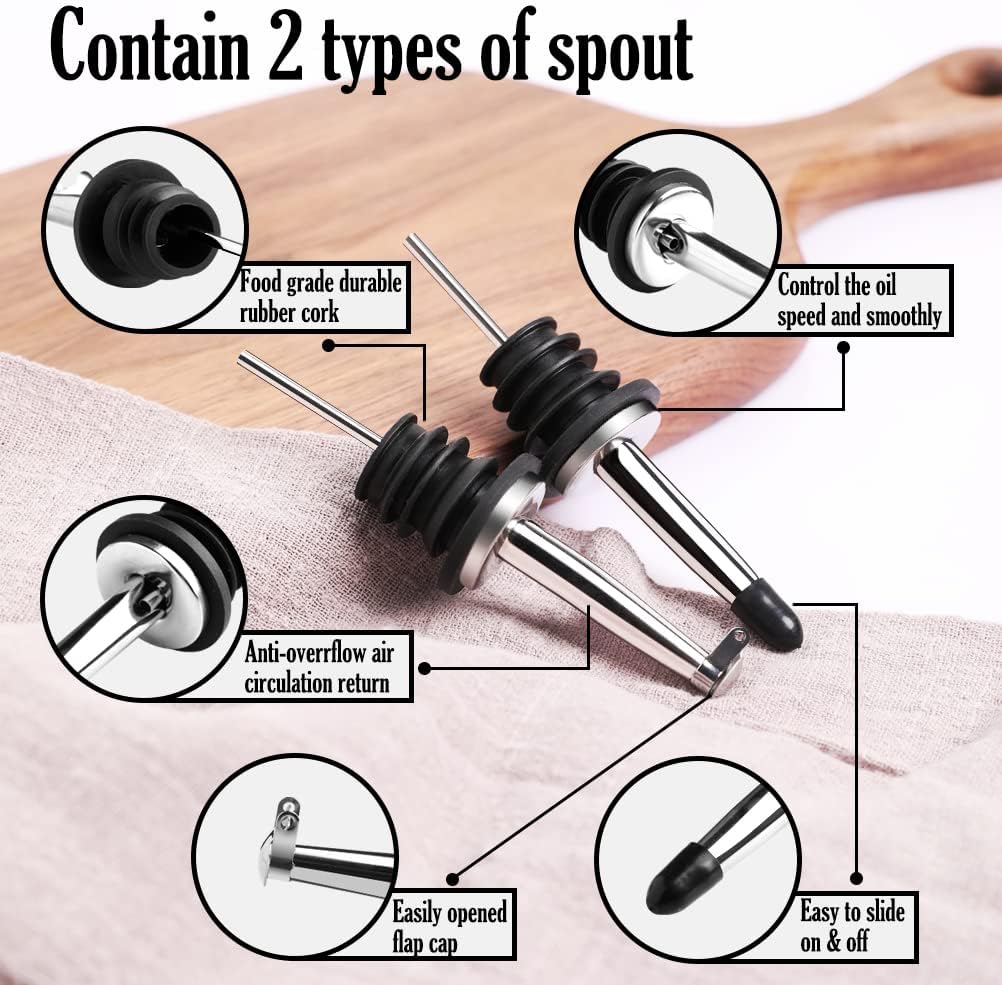 Sweejar Ceramic Olive Oil Dispenser Bottle, Opaque Oil Cruet Protects Oil to Reduce Oxidation, Suitable for Oil, Vinegar, Coffee Syrups & Other Liquids, Pack of 1, 15.5 Fl Oz (Gradient Blue)