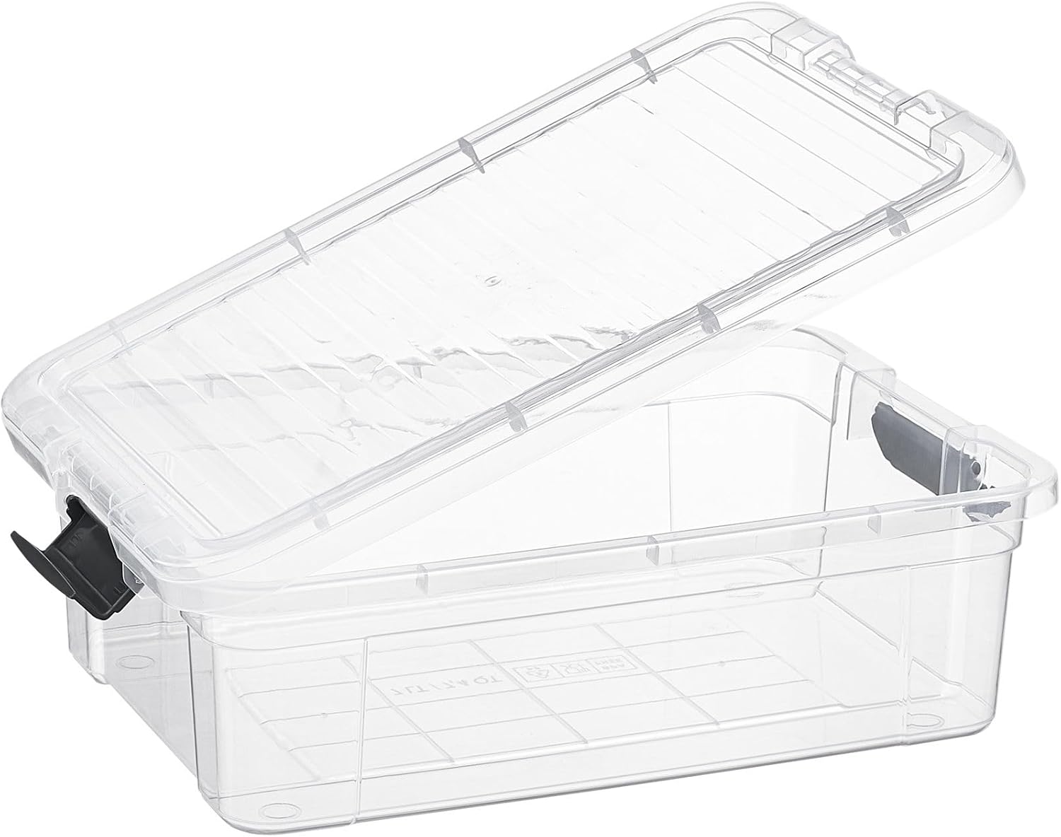 Superio Storage Bins with Lids- 2 Pack, 7.4 Qt Clear Boxes for Organizing, Stackable Plastic Containers- BPA Free, Non-Toxic, Odor Free, Organizer for Home, Office, Dorm