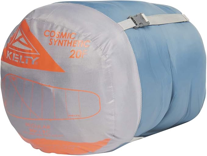 Kelty Cosmic Synthetic Fill 20 Degree Backpacking Sleeping Bag – Compression Straps, Stuff Sack Included