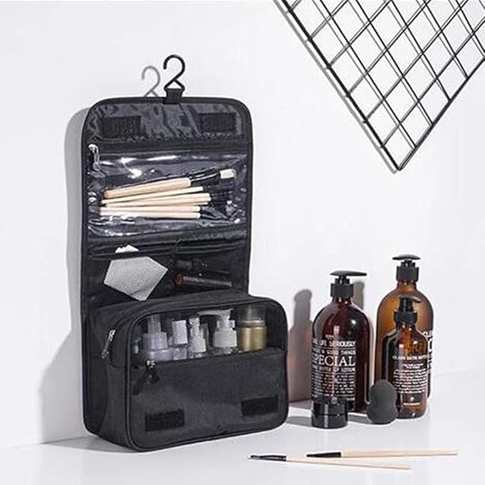 Toiletry Bag Travel Bag with Hanging Hook for Women and Men, Travel Toiletry Organizer Dopp Kit Water-resistant Makeup Cosmetic Bag Shaving Bag for Accessories, Shampoo,Full Sized Container,Toiletries