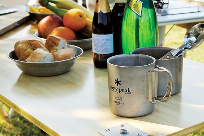 Snow Peak Double Wall Titanimum Insulated Mug, Lightweight, Durable, Camping, 300ml