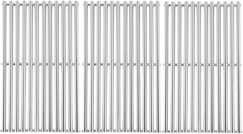 3-Pack Stainless Steel Half-Tube Design 18 5/8" x 10 7/24" Each Cooking Grid Replacement for Select Gas Grill Models by Kenmore, Master Forge, Members Mark and Others