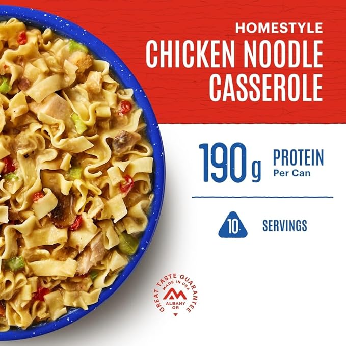 Mountain House Homestyle Chicken Noodle Casserole #10 Can | Freeze Dried Survival & Emergency Food | 10 Servings