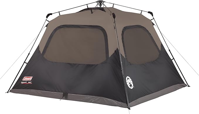 Coleman Instant Tent with 1-Minute Setup, 4/6/8/10 Person Tent with Pre-Attached Poles, Air Vent, & Carry Bag