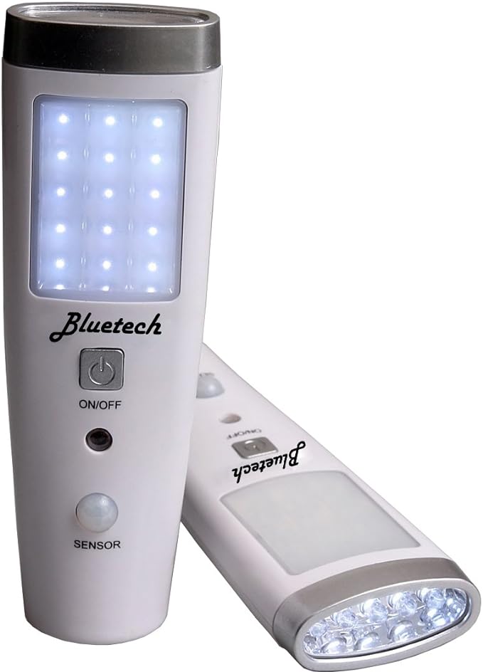 Bluetech A1EMERGENCYLIGHT Avalon LED Flashlight Night Emergency Preparedness, Portable Unit with Motion Detection,Power Failure Light & ETL Approved Blackout Light, 1 Pack, White