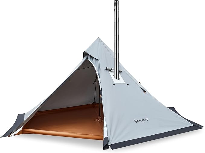 KingCamp Hot Tent, Lightweight Waterproof & Windproof Tipi Hot Tents with Stove Jack for Outdoor Camping