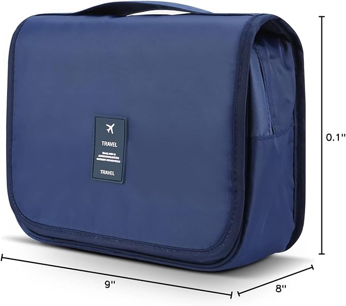 Mossio Hanging Toiletry Bag - Large Cosmetic Makeup Travel Organizer for Men & Women with Sturdy Hook