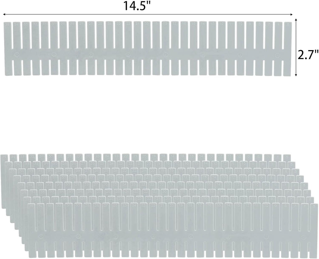 acDesign 40Pcs Grid Drawer Dividers, Adjustable Drawer Organizer for Socks, Underwear, Lingerie, Makeup, Bedroom Office Kitchen Storage (Grey)