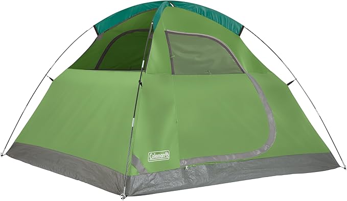 Coleman Sundome 4-Person Tent with Rainfly, Weatherproof Tent Sets Up in 10 Mins