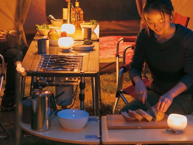 Snow Peak's Hozuki Lantern, Snow, ES-070WH, Made in Japan, Lifetime Product Guarantee, Lightweight, Compact for Camping or Backpacking, Camping Light, One Size