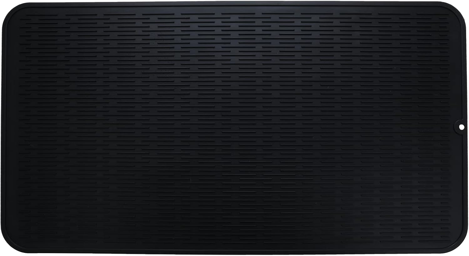 Silicone Dish Drying Mat for Multiple Usage,Easy clean,Eco-friendly,Heat-resistant Silicone Mat for Kitchen Counter or Sink,Refrigerator or Drawer Liner Black 4XL 32 inches x 18 inches