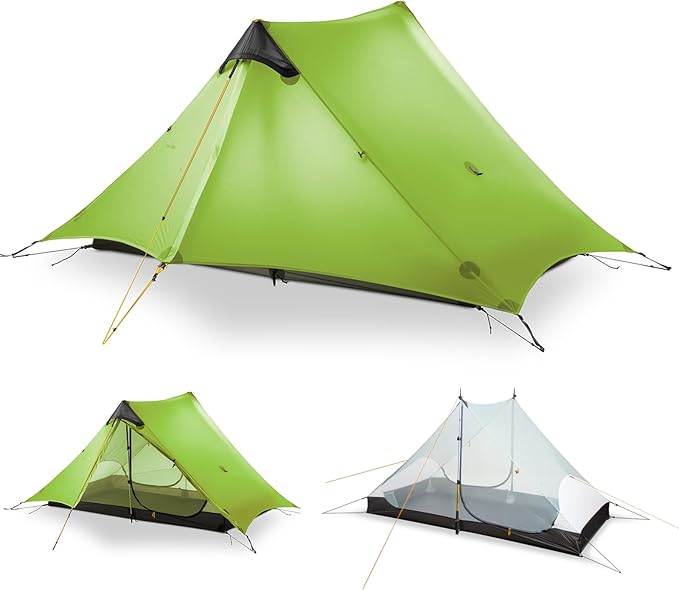 LANSHAN Ultralight Tent 3-Season Backpacking Tent for 1-Person or 2-Person Camping, Trekking, Kayaking, Climbing, Hiking