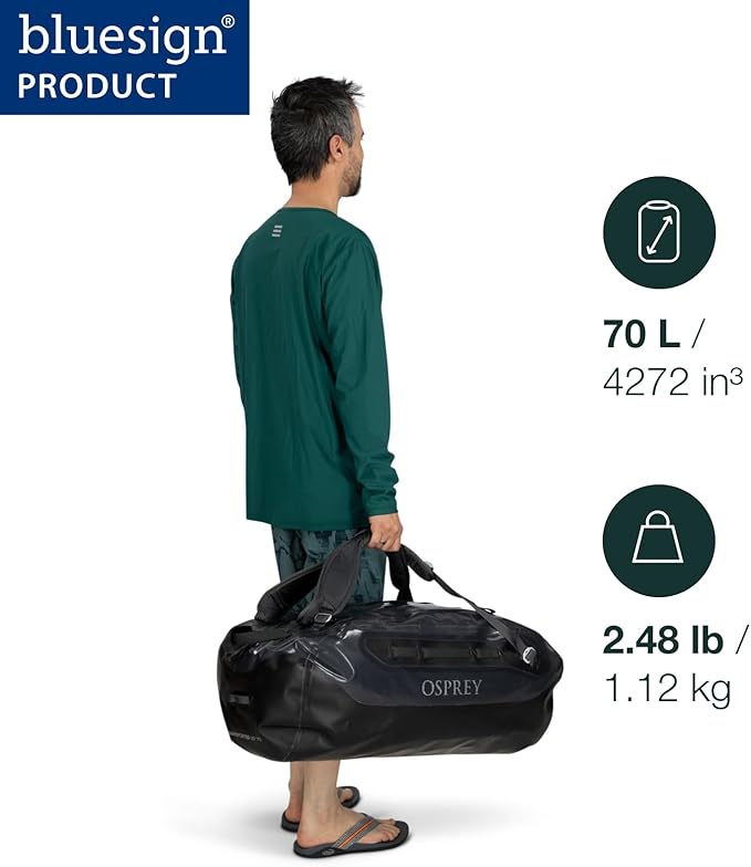 Osprey Transporter Waterproof 70L Duffel Bag, Mars Orange