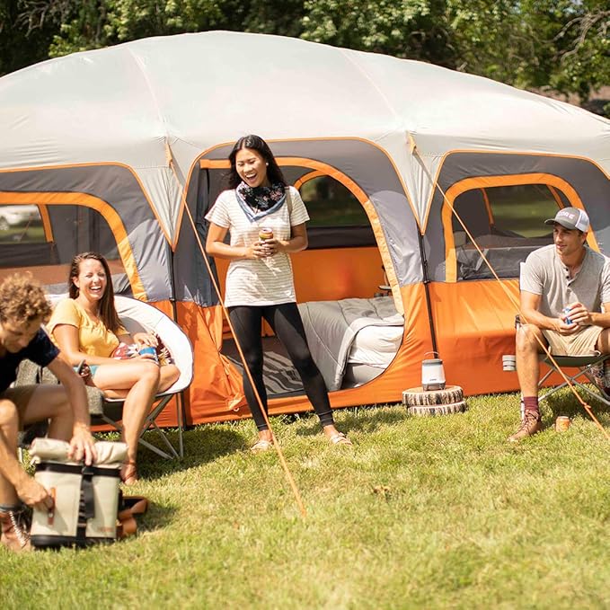 CORE Tent for Family Camping | 10 Person / 11 Person / 12 Person Large Multi Room Cabin Tents for Car Camping & Outdoor Adventures