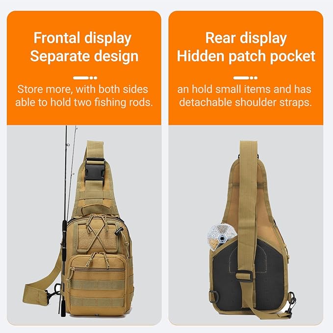 Lightweight Fishing Tackle Backpack Professional Water-Resistant All-in-One Rod Holder & Gear Storage
