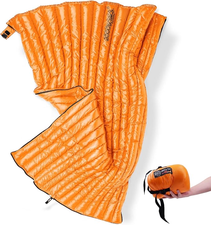 ZOOOBELIVES Ultralight Backpacking 32-50F Down Sleeping Bag - 27oz Ultra Compact 650 Fill Power Envelope Sleeping Bag for Hiking, Camping and Backcountry, Lightweight and Compressible – Alplive T400