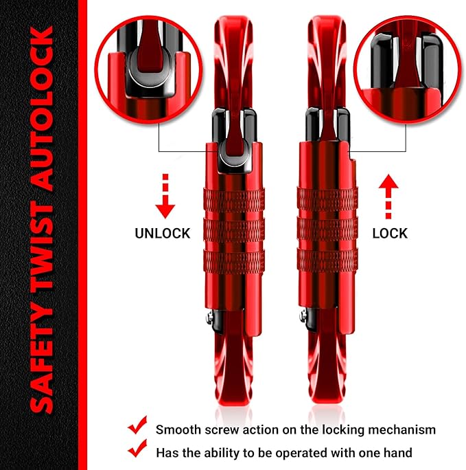 12kN (2697 lbs) Heavy Duty, Locking, Auto Locking, Wiregate Carabiner Clips, for Securing Pets, Outdoor, Camping, Hiking, Hammock, Dog Leash Harness, Keychains