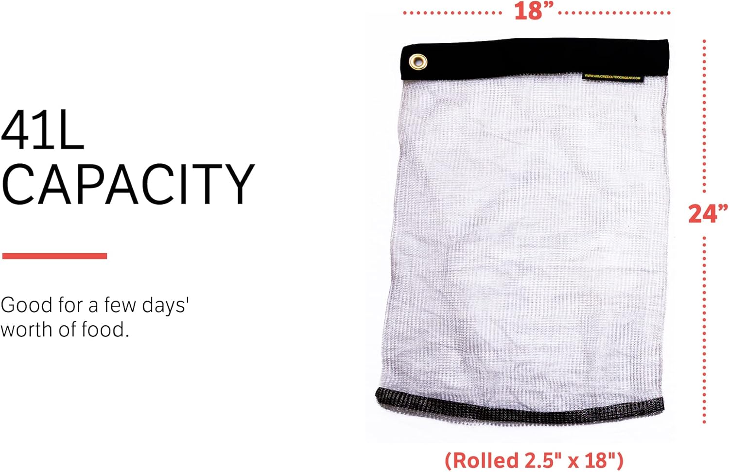 Rodent Proof Bear Bags - Ultralight Stainless Steel Mesh Bag for Camping Food Storage - Sturdy and Rust-Resistant Sack with Lock and Grommet For Easy Hanging