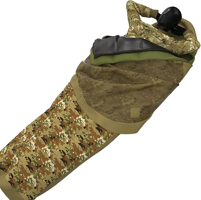 MT Army Military Modular Sleeping Bags System, Multi Layered with Bivy Cover for All Season, Woodland/Multicam