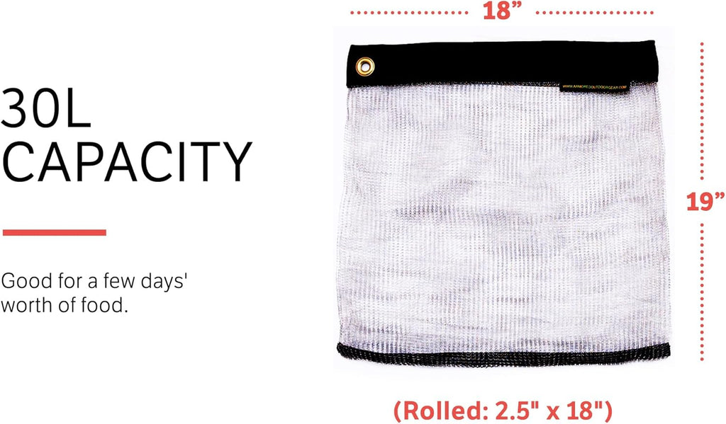 Rodent Proof Bear Bags - Ultralight Stainless Steel Mesh Bag for Camping Food Storage - Sturdy and Rust-Resistant Sack with Lock and Grommet For Easy Hanging