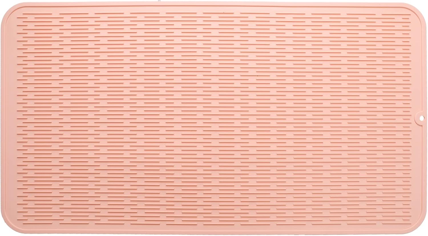 Silicone Dish Drying Mat for Multiple Usage,Easy clean,Eco-friendly,Heat-resistant Silicone Mat for Kitchen Counter or Sink,Refrigerator or Drawer Liner Pink 4XL 32 inches x 18 inches