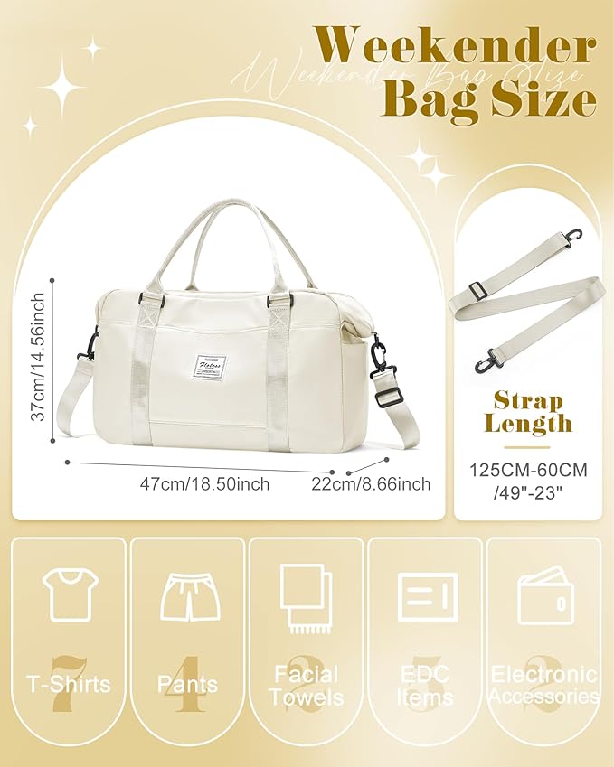 Gym Bag Womens,Travel Duffel Carry on Bag Sport Tote Bag Weekend Overnight Bag